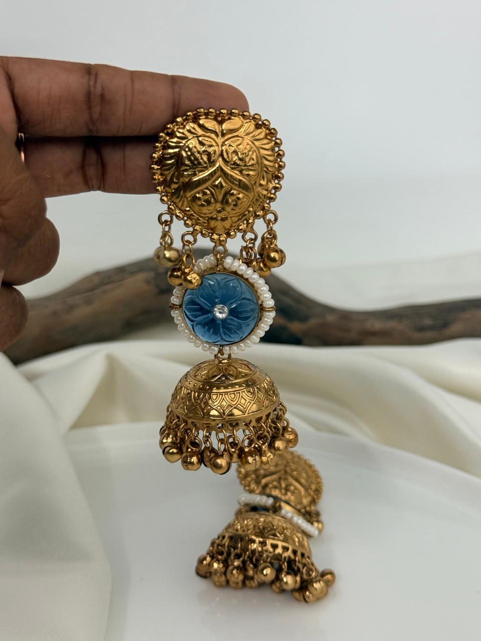Kashmiri Gold Jhumka