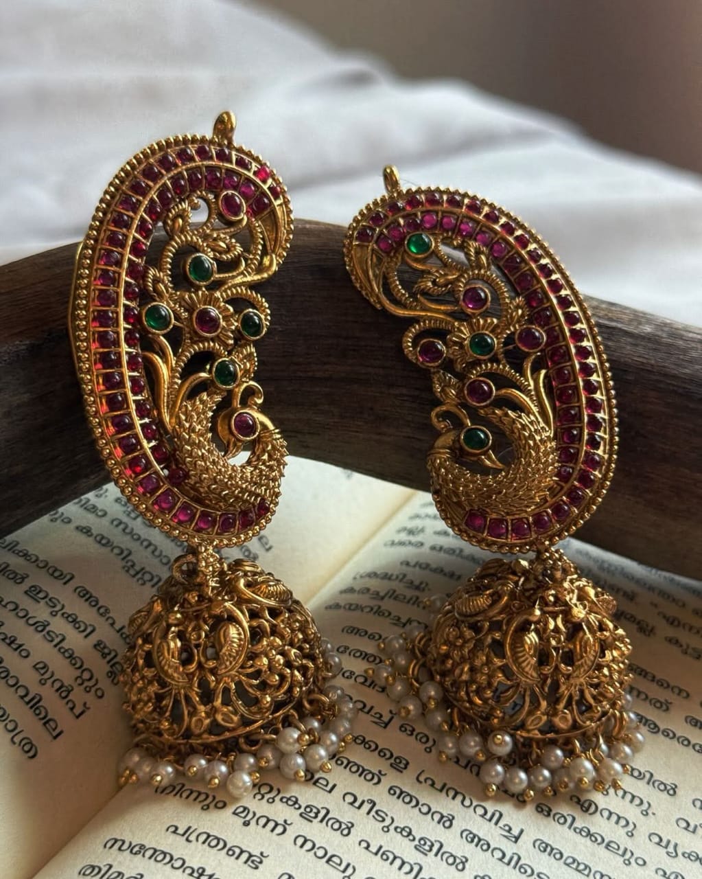 Peacock Design Multicolor Ear Cuff Jhumka 4
