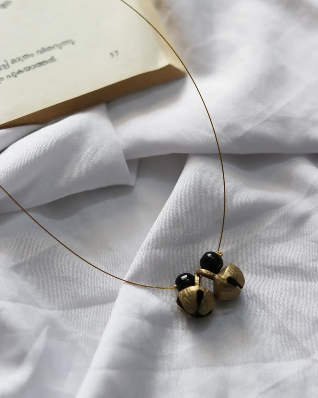 Ghungroos With Black Beads Handmade Necklace