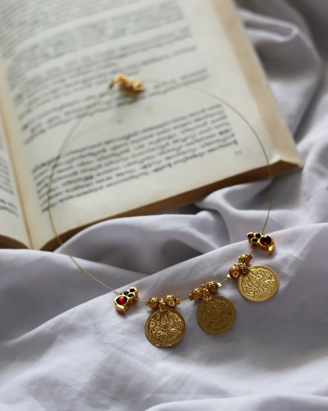 Tripple Coins With Kemp Charms Handmade Necklace