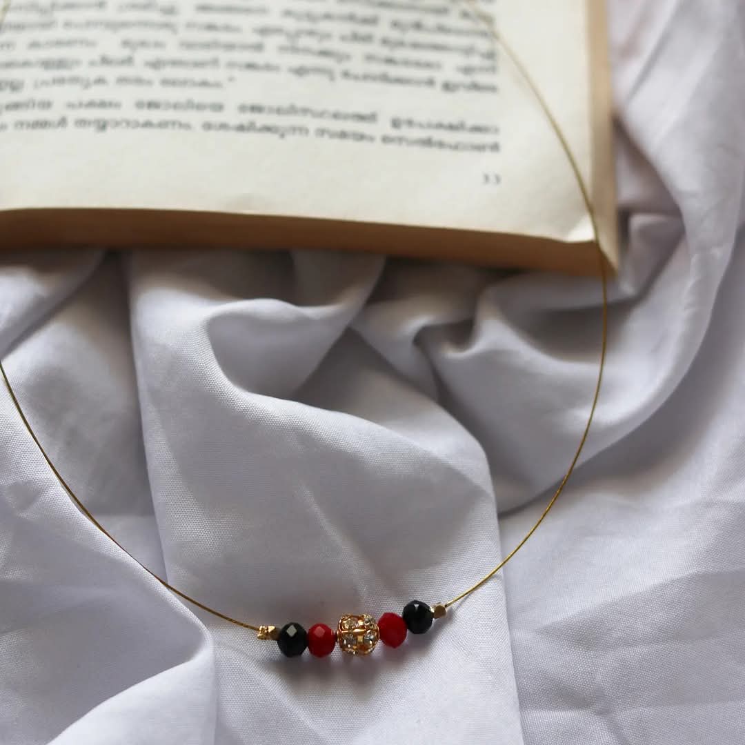 Multi Beads And Stone Handmade Necklace