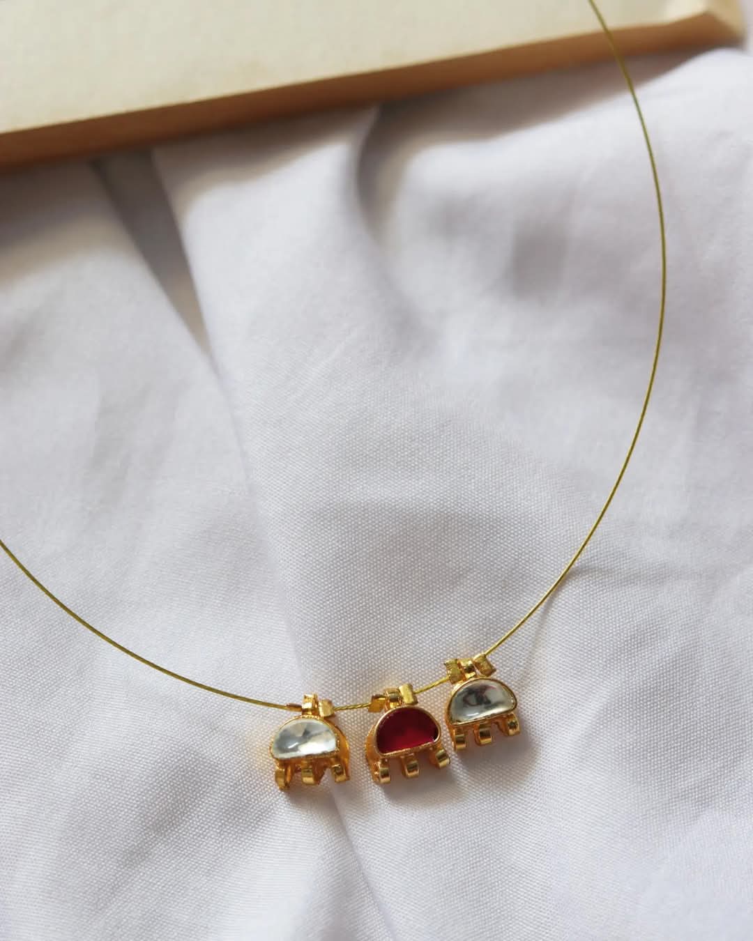Jadau Kundan Single Stone Pendants Handmade Necklace
