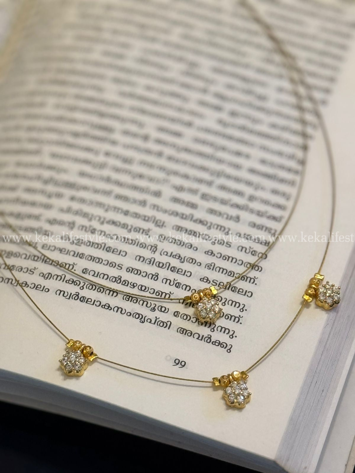 Manju warrier inspired star pendant invisible necklace