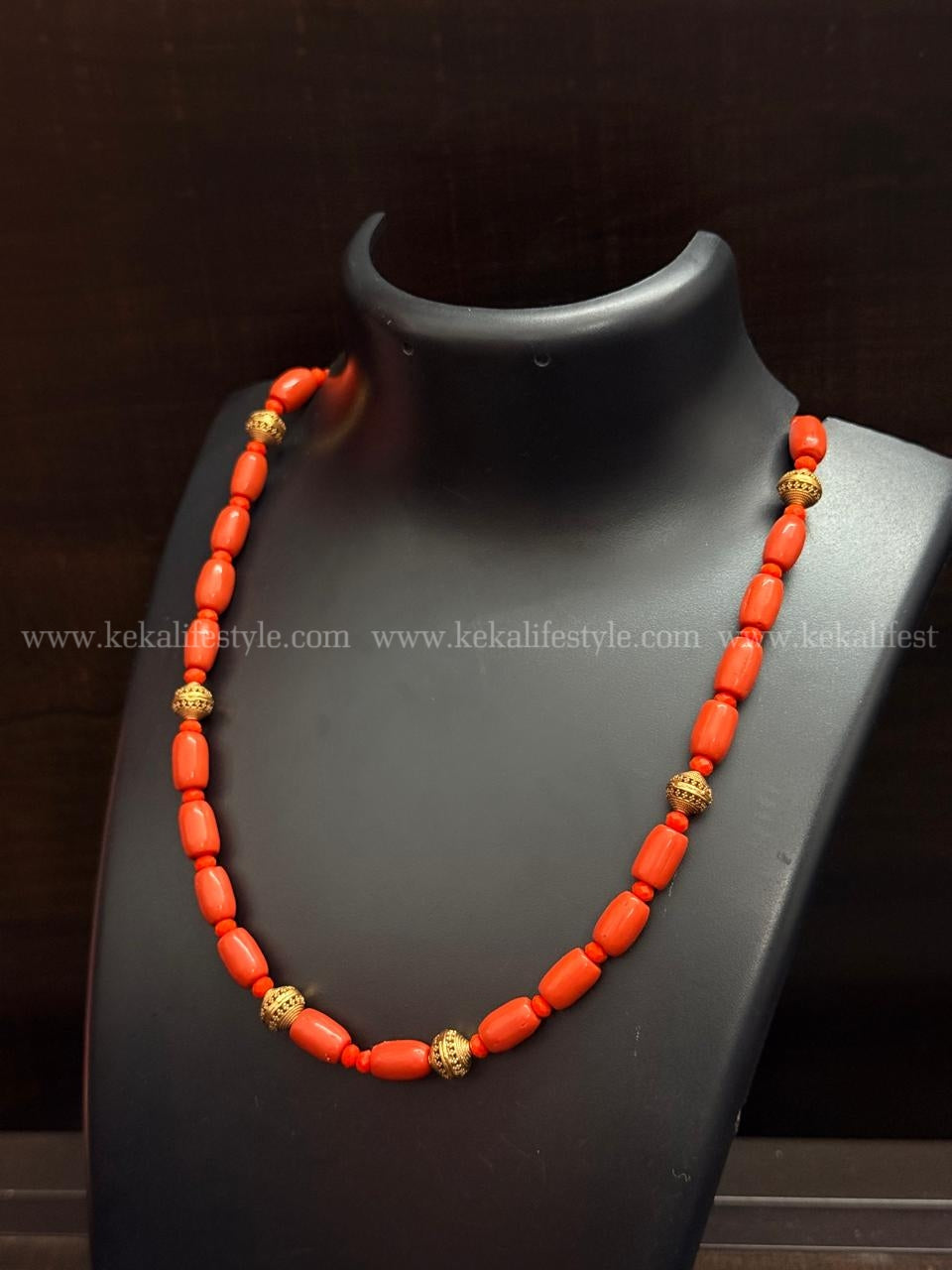 Coral beads with nakshi beads necklace