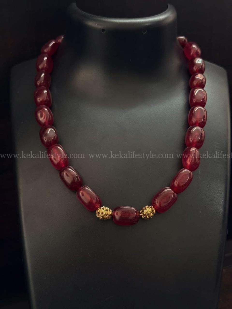Big jade beads with nakshi beads