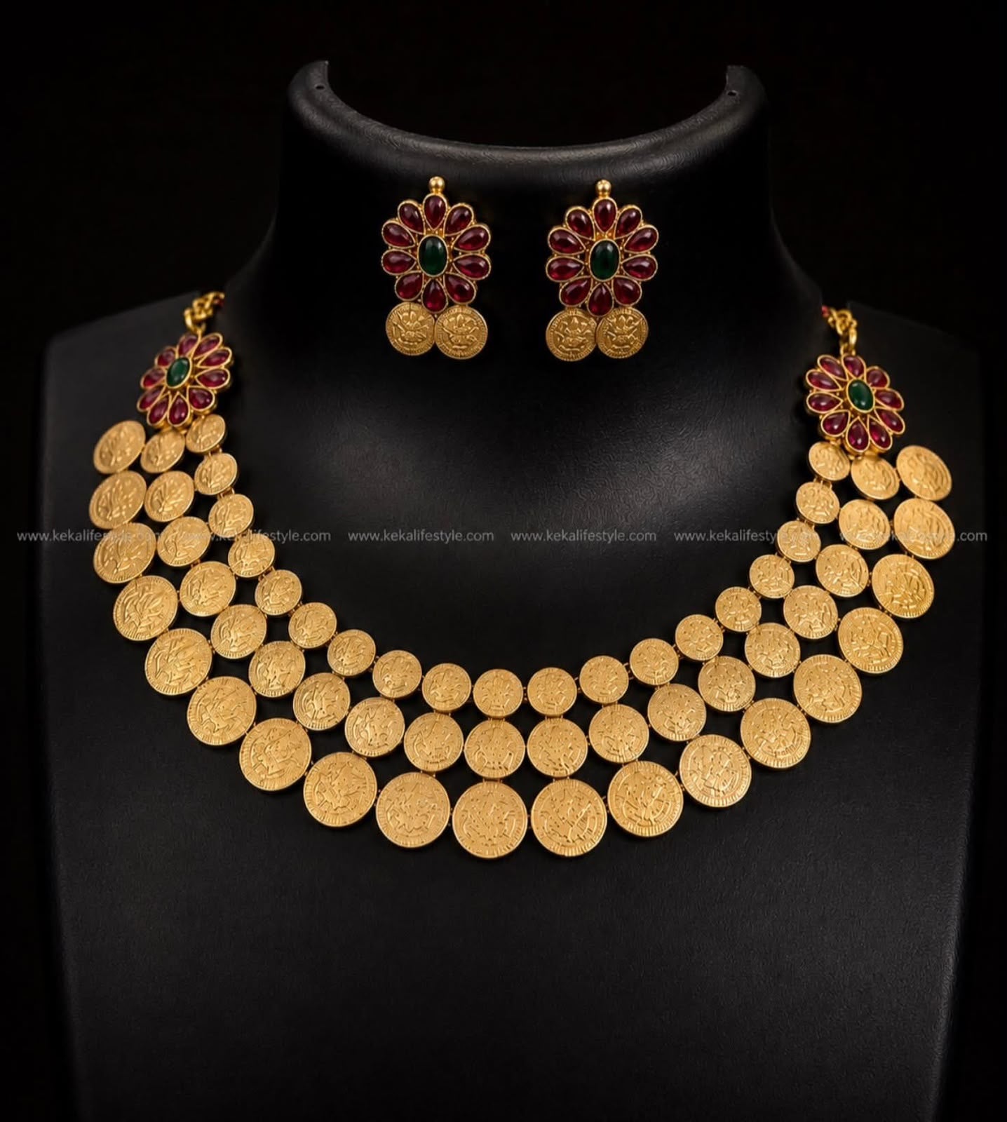 NGN0266 - Layer coin necklace with earrings