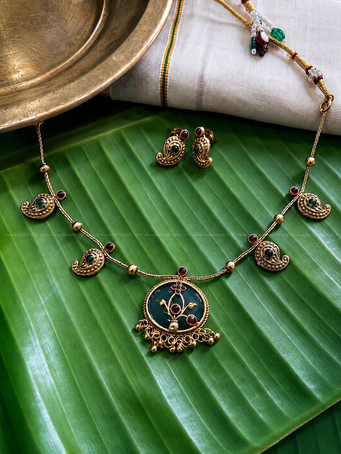 Mango Gold Beads Necklace