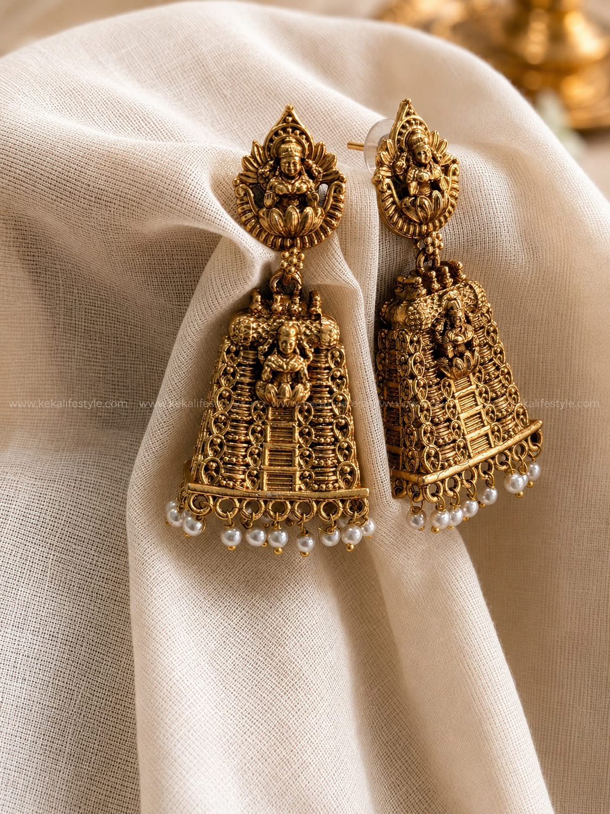 Premium quality temple jhumka. code: EGJ0065