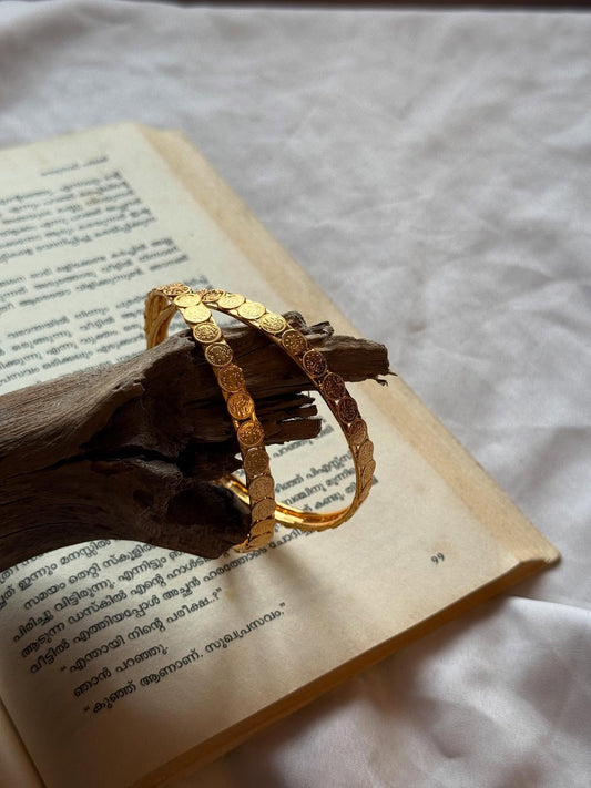 Small Coin Gold Bangles