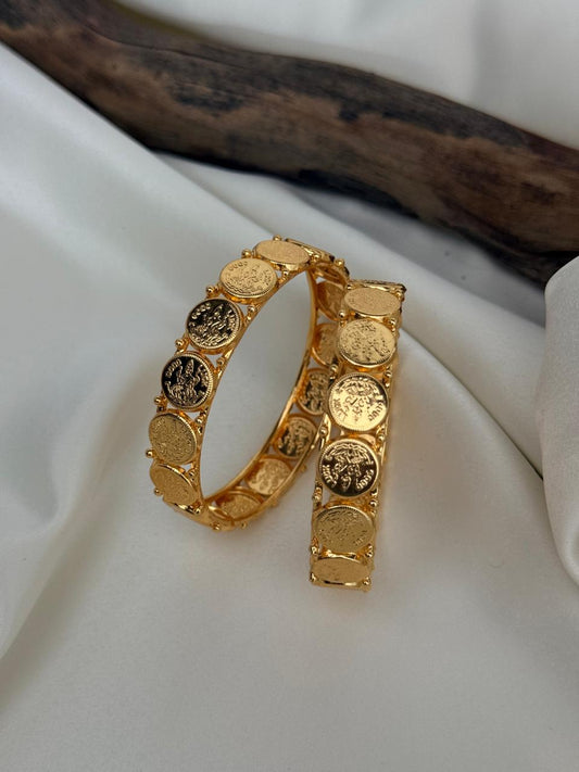 Big Lakshmi Coin Gold Bangles