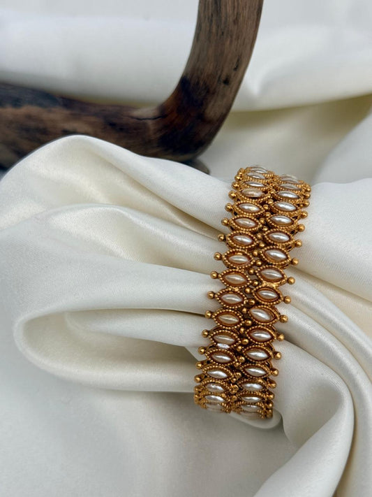 Pearl Bangle Gold Bangles