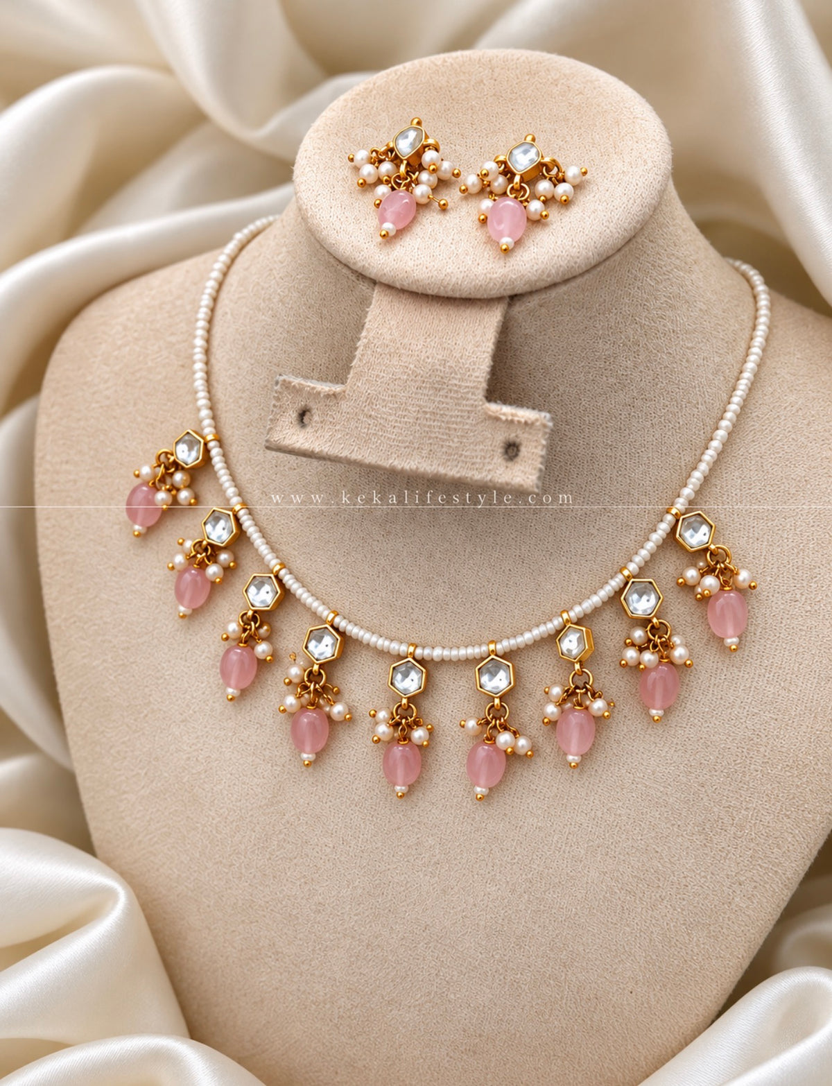 NH0316 - Jadau kundan charms with jade beads