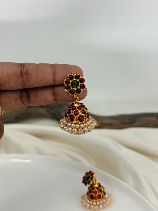 Double Layer Kemp Gold Jhumka
