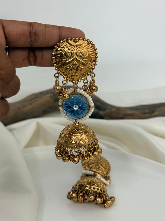 Kashmiri Gold Jhumka