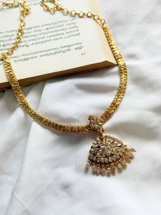 Ad Stone Attigai In Designed Chain