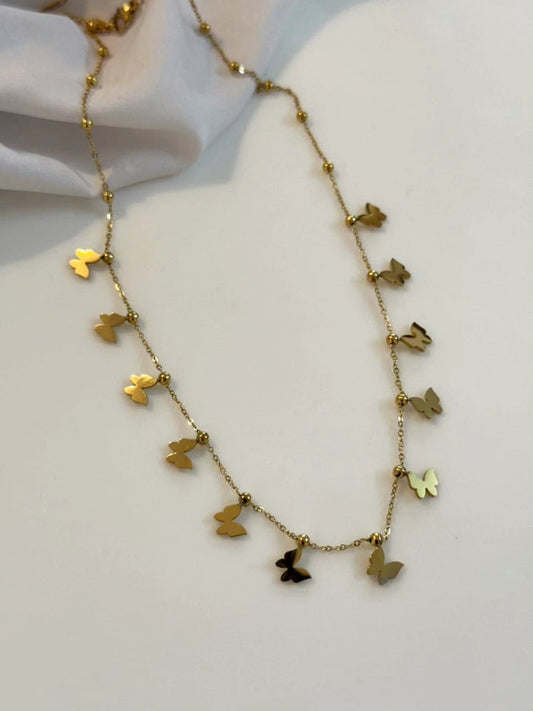 Anti-Tarnish Stainless Steel Multiple Butterfly Chain