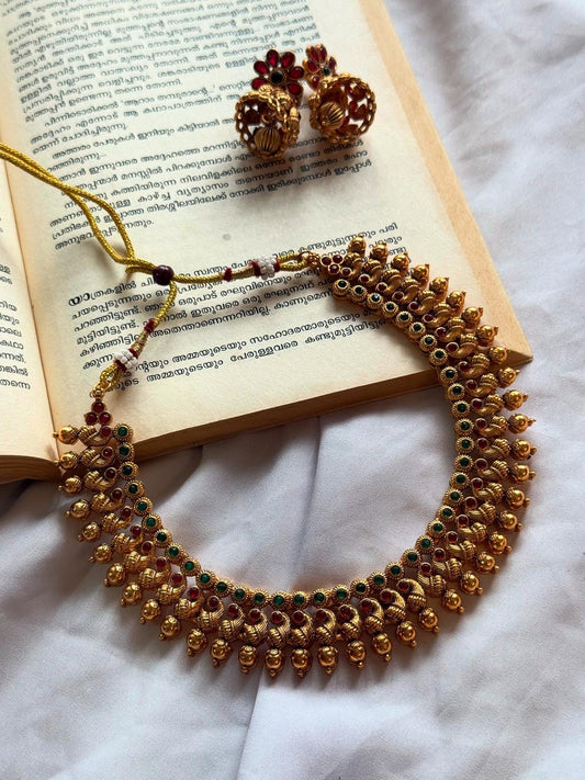 Multicolor Necklace With Earrings