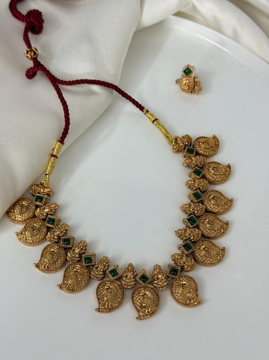 Green Mango Necklace With Earrings