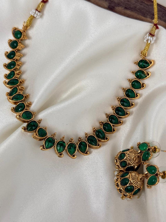 Green Mango Necklace With Earrings
