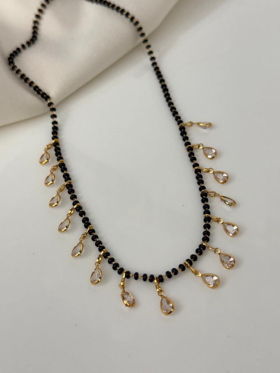 Polki Drops In Karimani Necklace