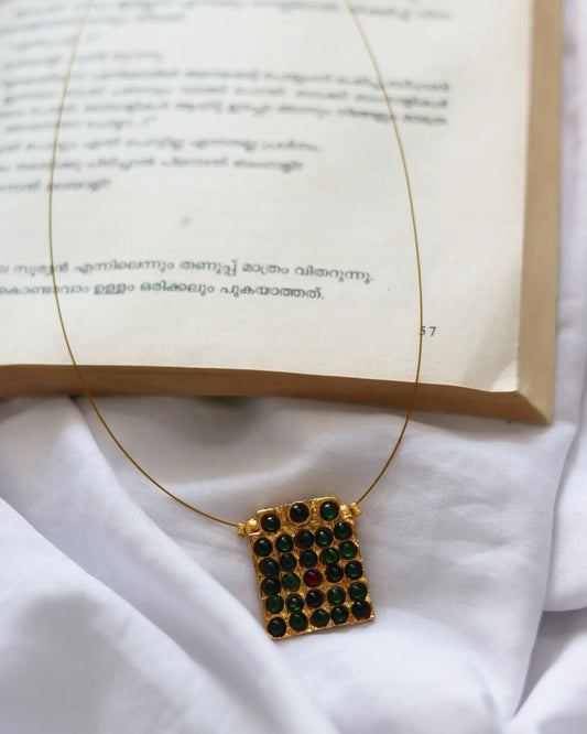 Kemp Square Pendant Handmade Necklace