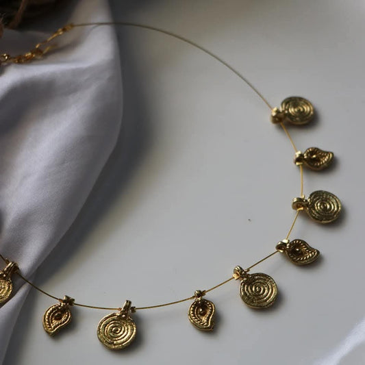 Multiple Brass Pendant Handmade Necklace