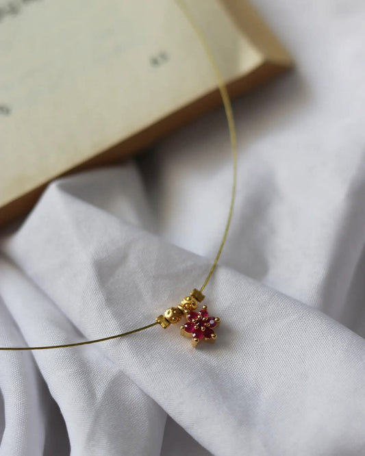 Pink Star Pendant Handmade Necklace