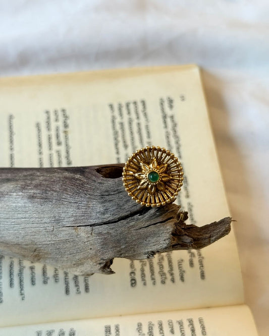 Premium Quality Non Idol Flower Gold Ring