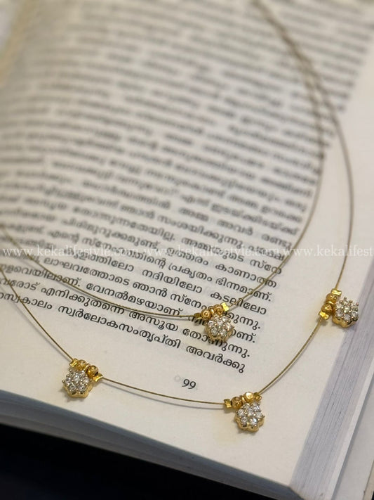 Manju warrier inspired star pendant invisible necklace