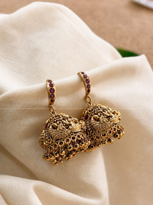 Premium quality temple jhumka code: EGJ0067