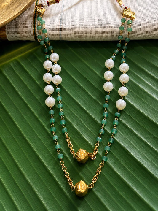 Bati beads and golden haaram