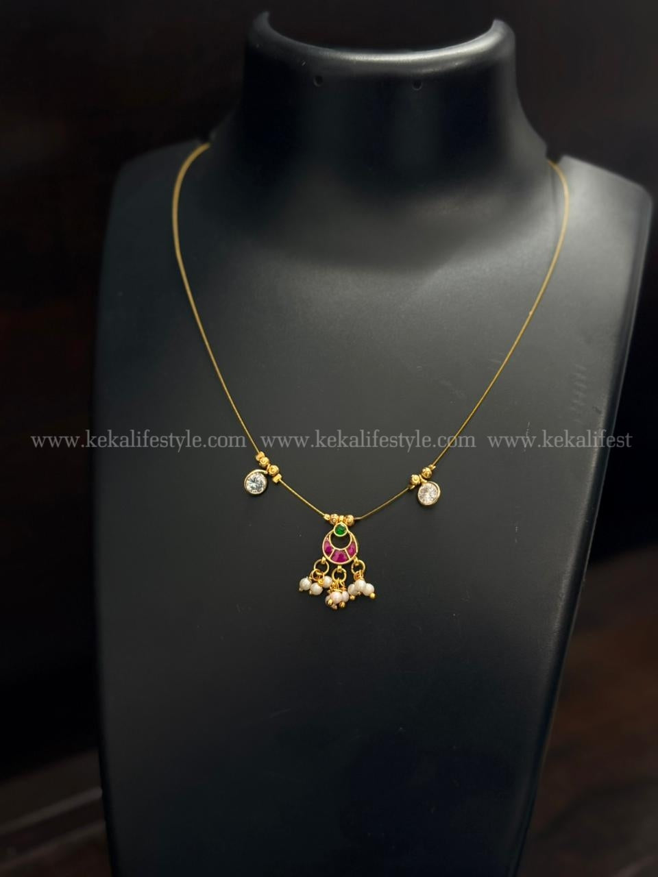 Jadau kundan multi charms necklace