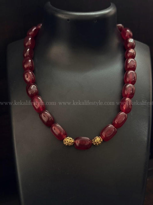 Big jade beads with nakshi beads