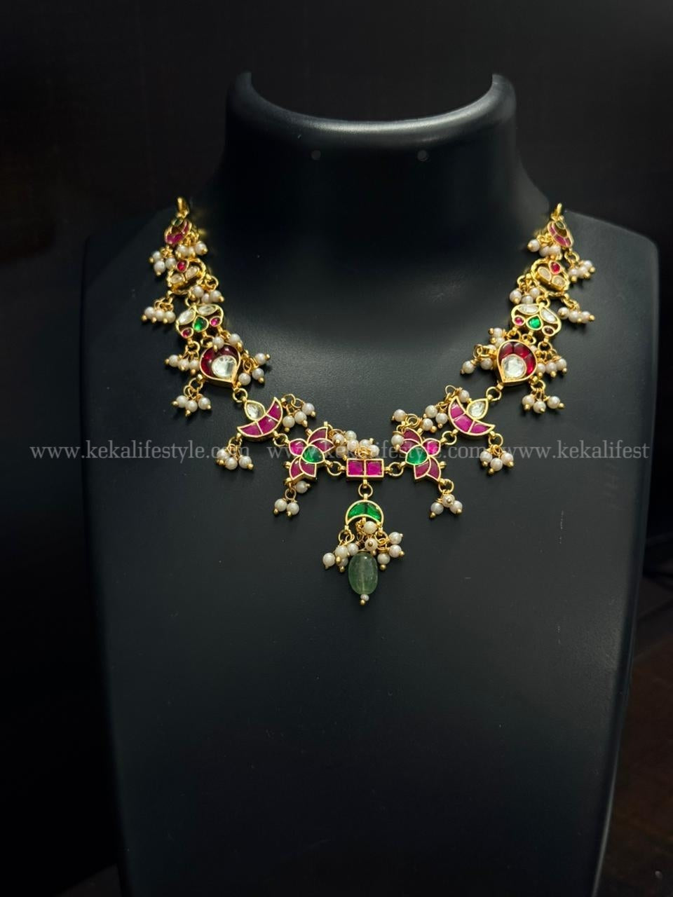 Premium quality jadau kundan necklace with earrings