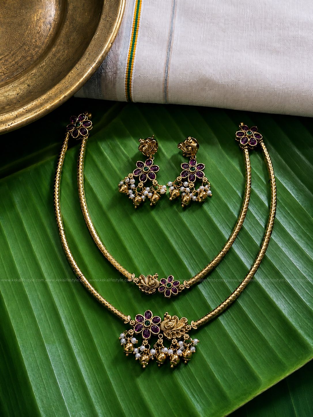 Premium quality hasli necklace with earrings
