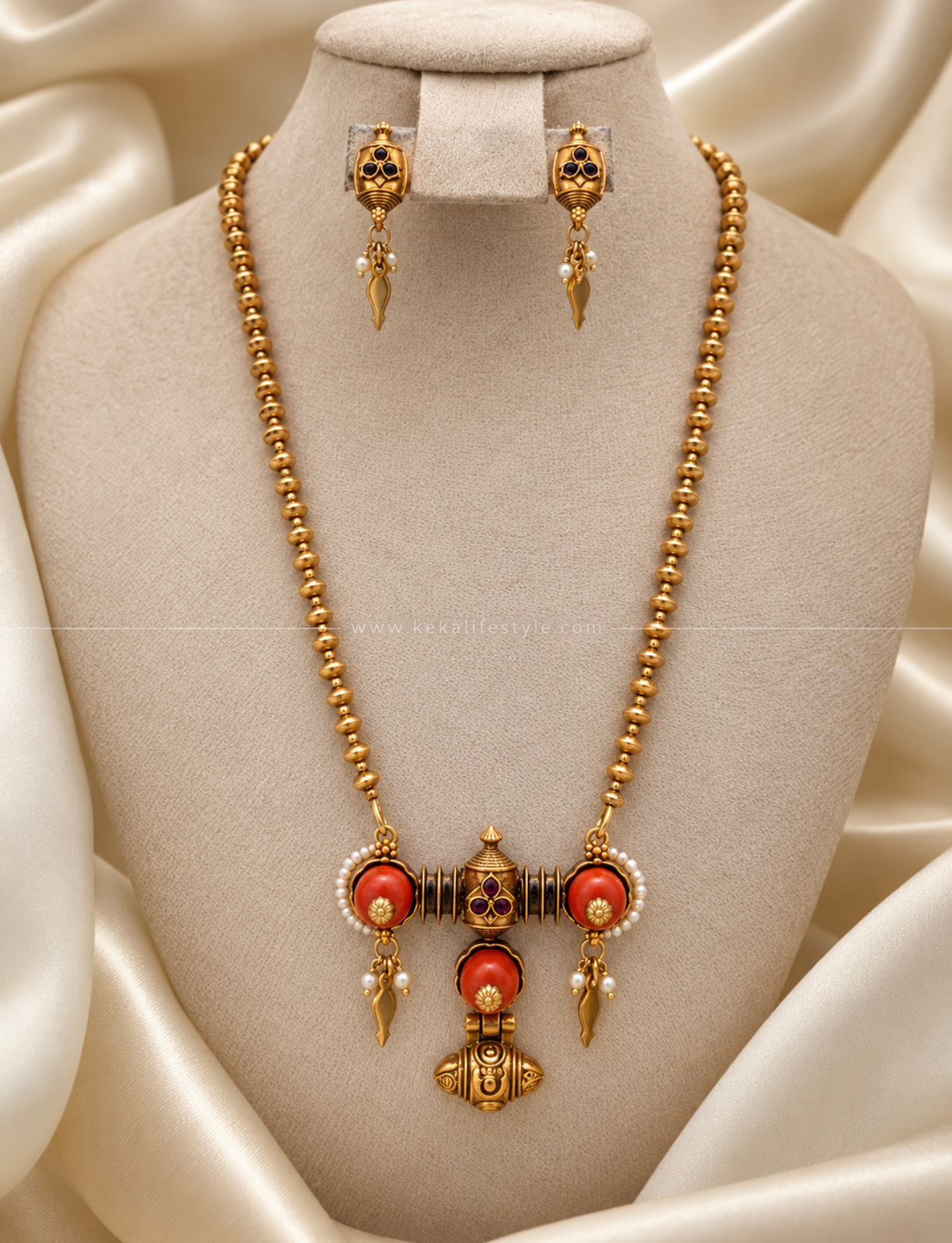 NGH0056 - Coral thaali haaram