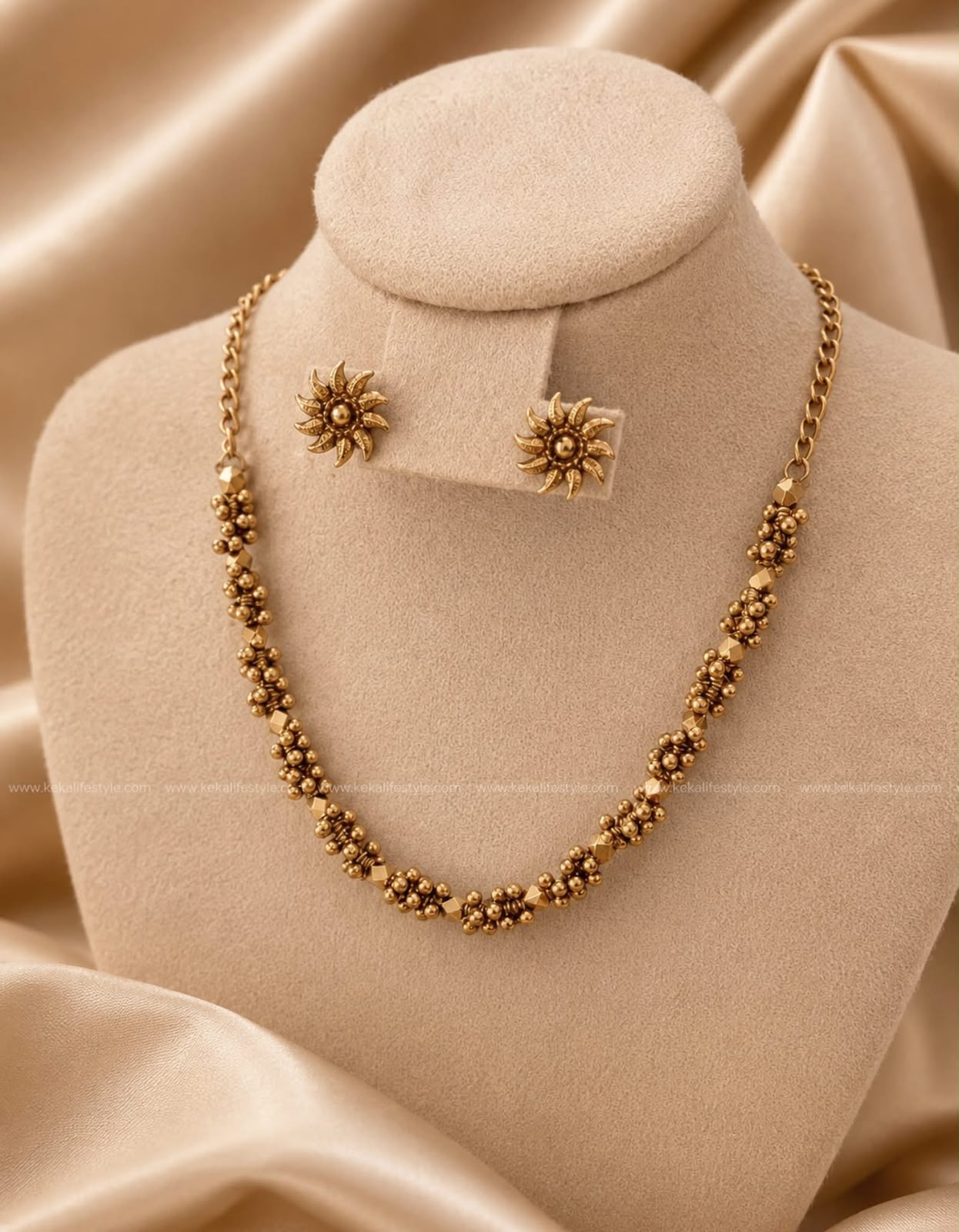 NGN0271 - beads necklace with earrings