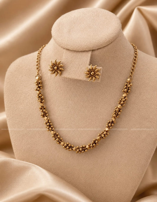 NGN0271 - beads necklace with earrings