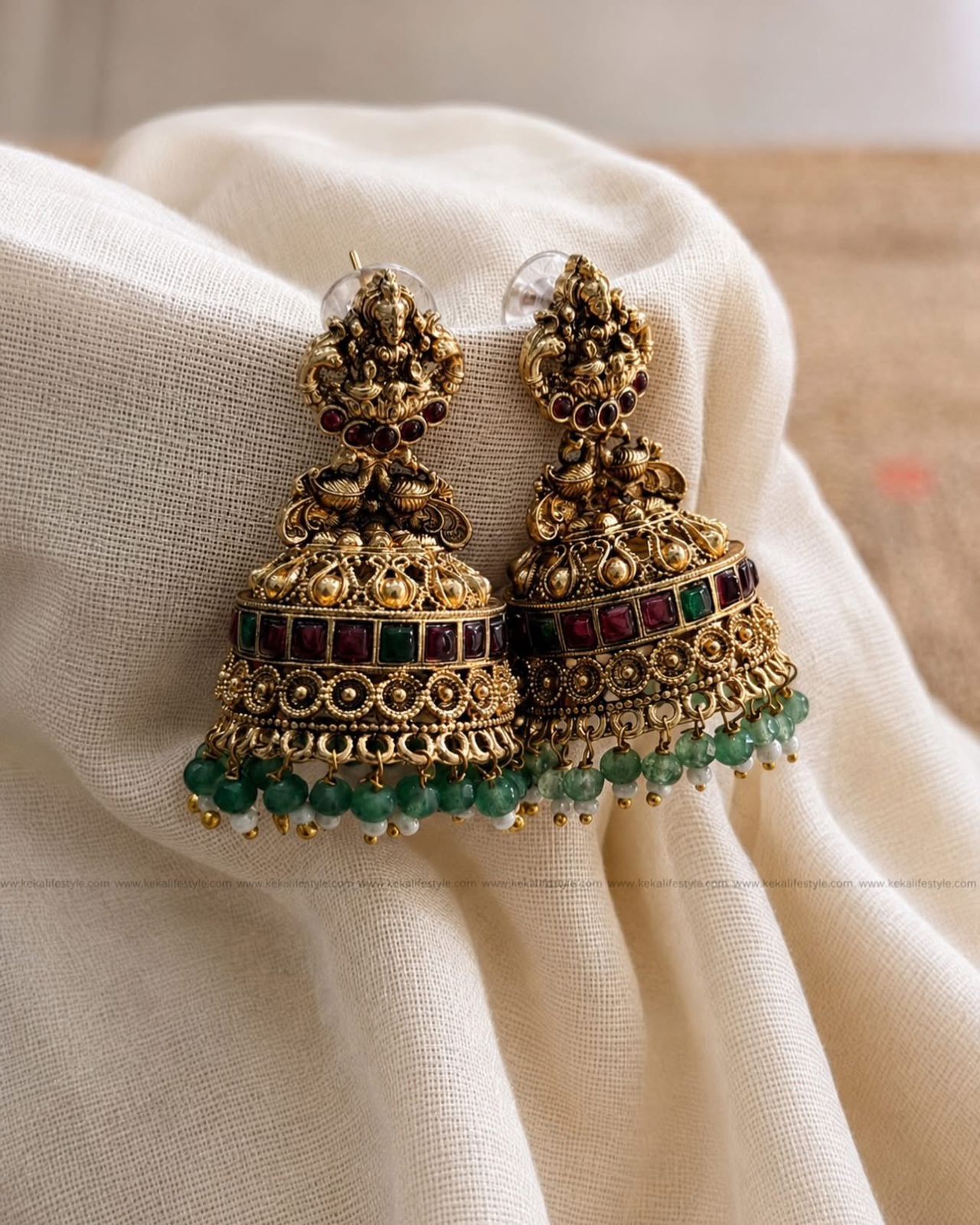 Premium quality temple jhumka code: EGJ0070