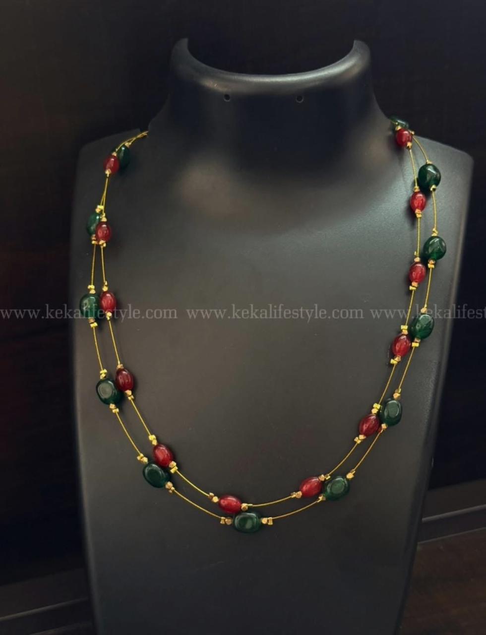 Jade bead necklace