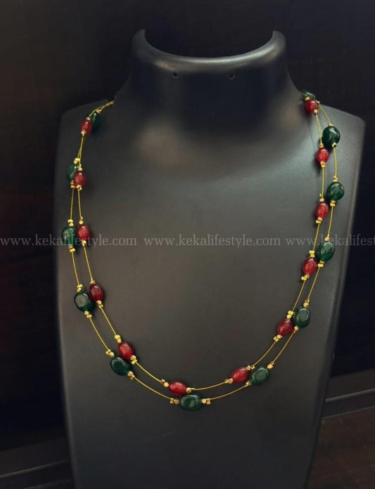 Jade bead necklace