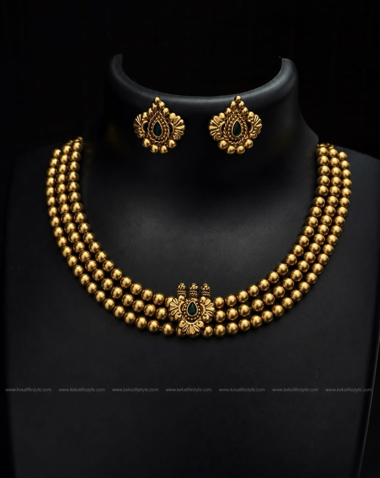 NGN0256 - Bubble bead necklace with earrings